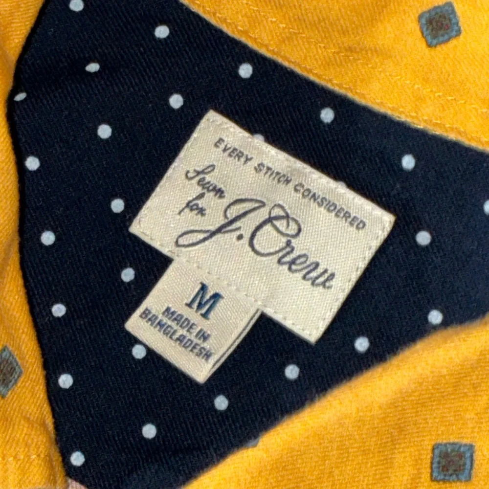 J.Crew Men's M Cotton Wool Challis Patchwork Camp Collar Shirt BK077